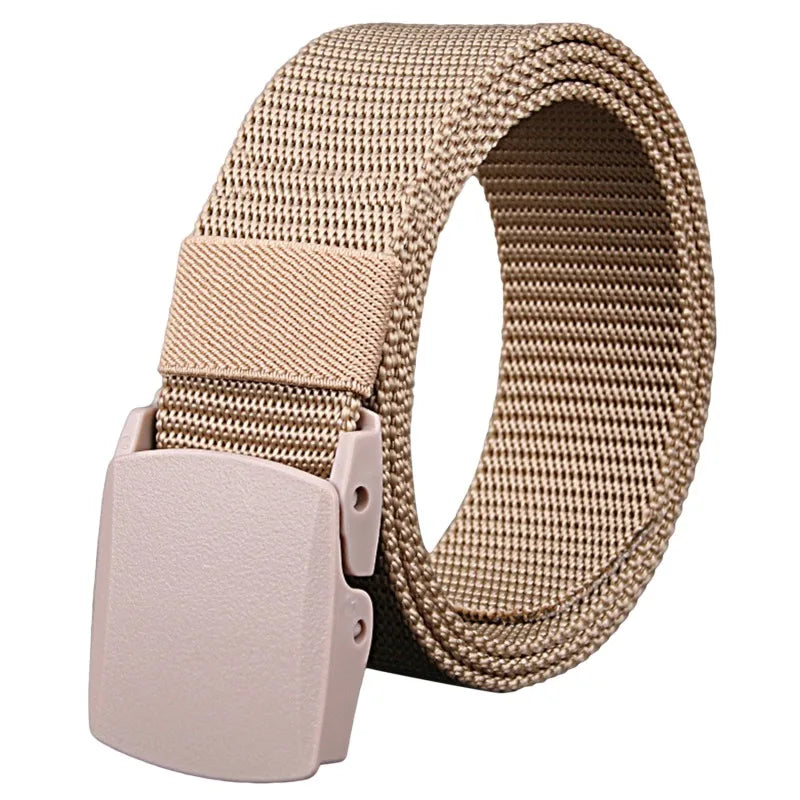 Men Female Jeans Belt Nylon Adjustable Belt Outdoor Travel Tactical Waist Belt Unisex