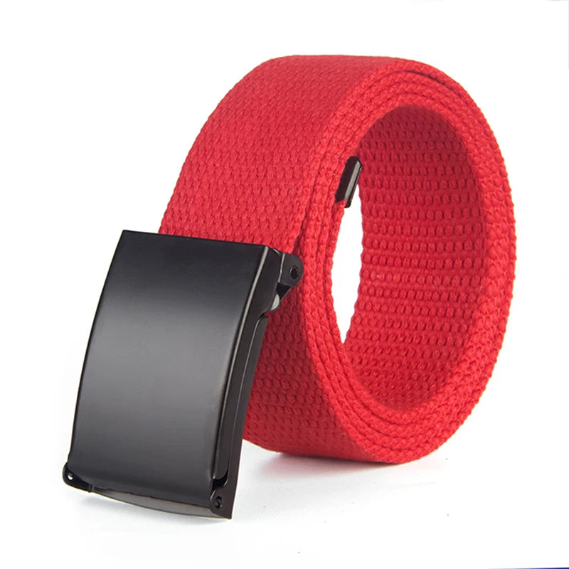 Men Female Jeans Belt Nylon Adjustable Belt Outdoor Travel Tactical Waist Belt Unisex