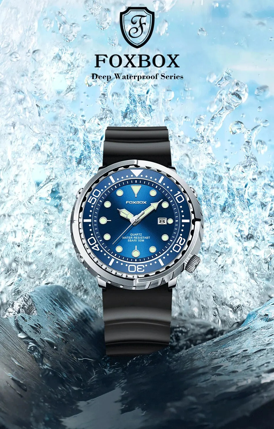 Men's Waterproof Sports Chronograph Watch