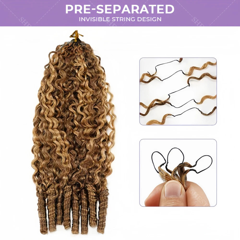 Burmese Curly Human Hair Crochet Extensions
