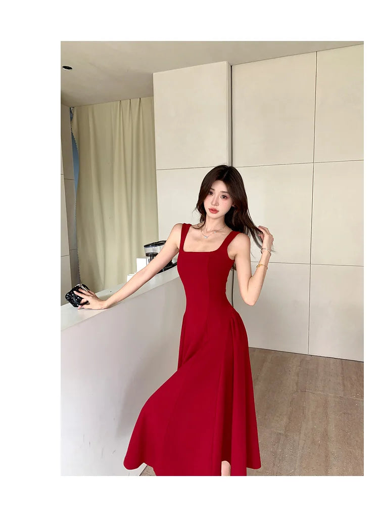 Women’s Elegant Sling Evening A-Line Dress