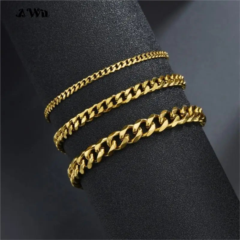 Men's Stainless Steel Miami Curb Bracelet