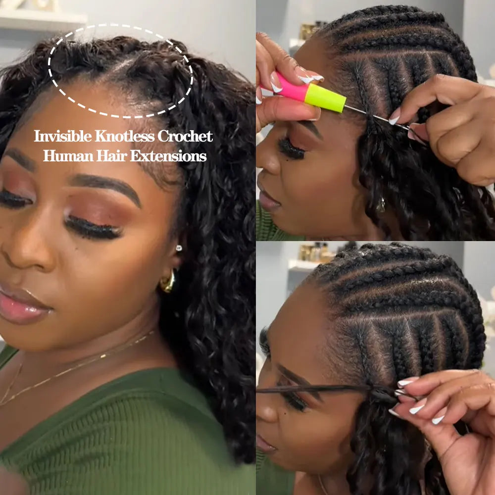 fro Kinky Burmese Curly Knotless Human Hair Extensions