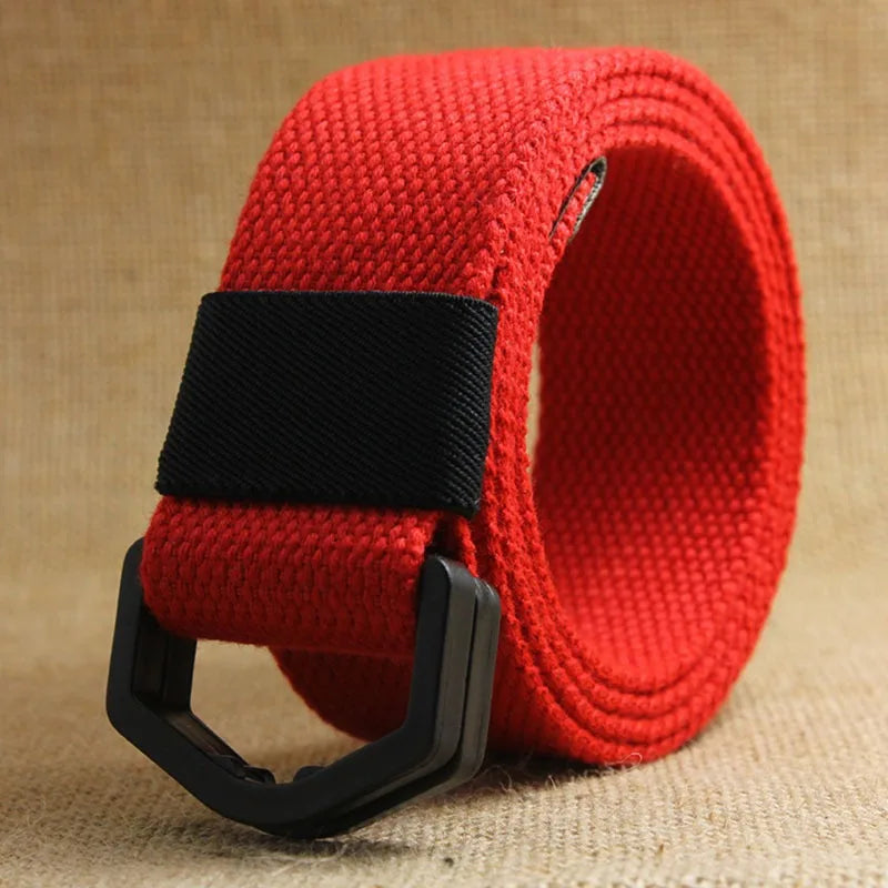 Men Female Jeans Belt Nylon Adjustable Belt Outdoor Travel Tactical Waist Belt Unisex