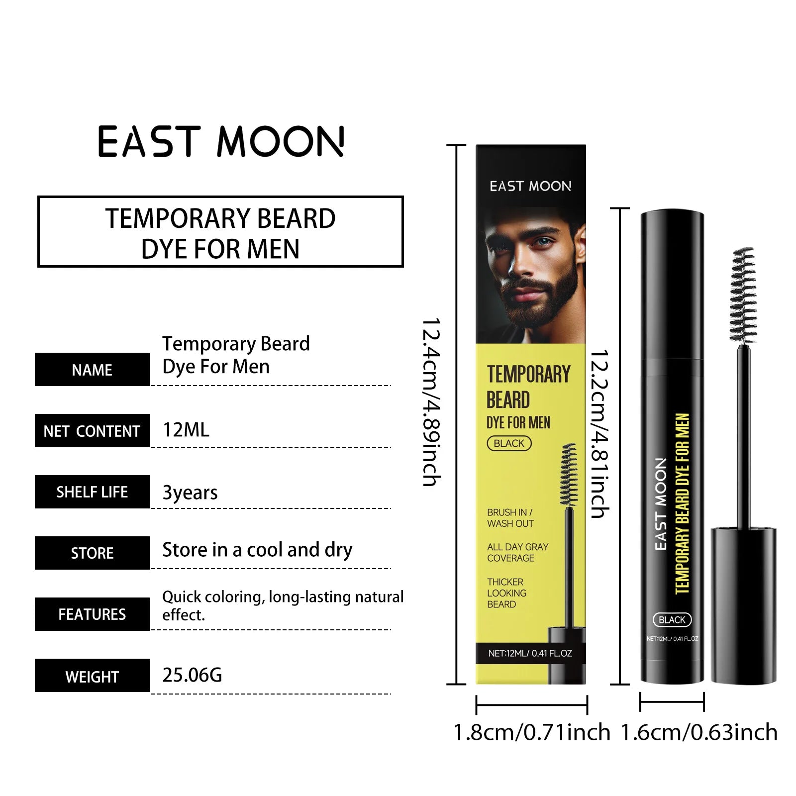 "Instant Beard Filler Pen With Brush Comb Disposable Waterproof