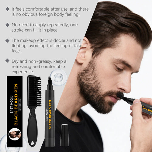 "Instant Beard Filler Pen With Brush Comb Disposable Waterproof