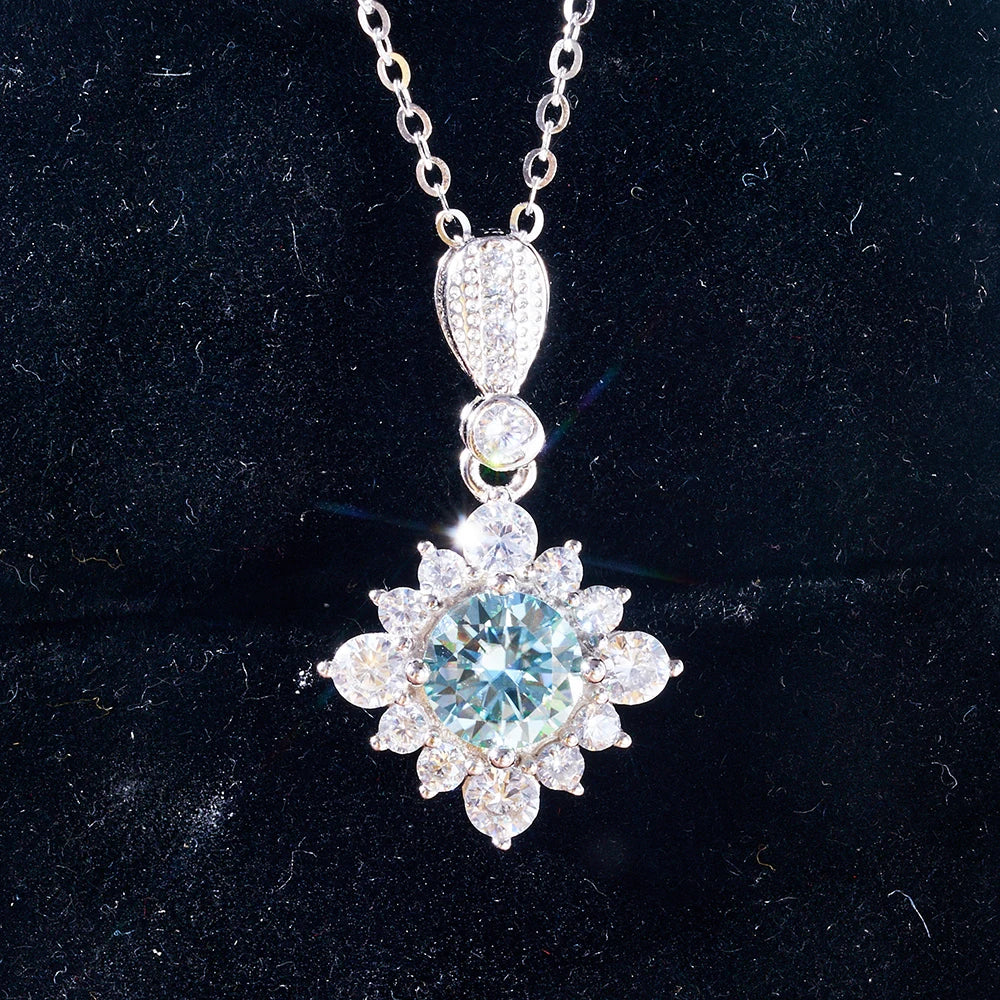 JoyceJelly 1 Carat Moissanite Sterling Silver Jewelry Set