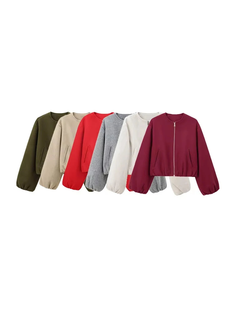 Women's Oversized Soft Bomber Jacket