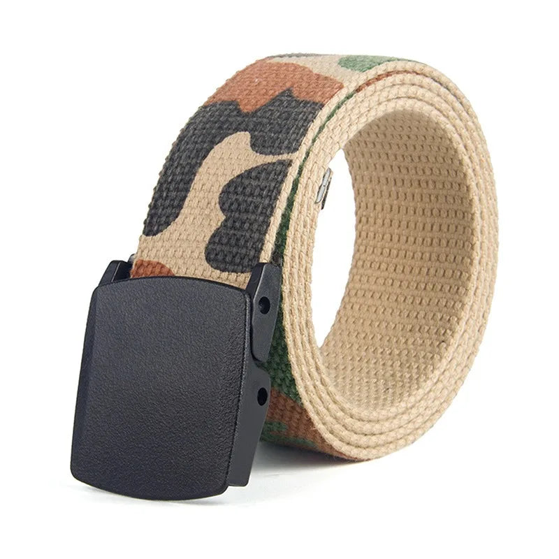 Men Female Jeans Belt Nylon Adjustable Belt Outdoor Travel Tactical Waist Belt Unisex
