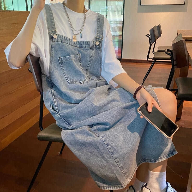 Women's Denim Overall Slip Dress