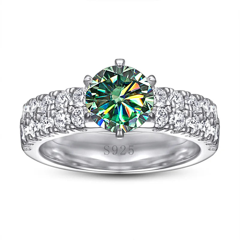 oyceJelly 925 Sterling Silver 1Ct Moissanite Ring – Luxury Wedding & Party Fine Jewelry Gift