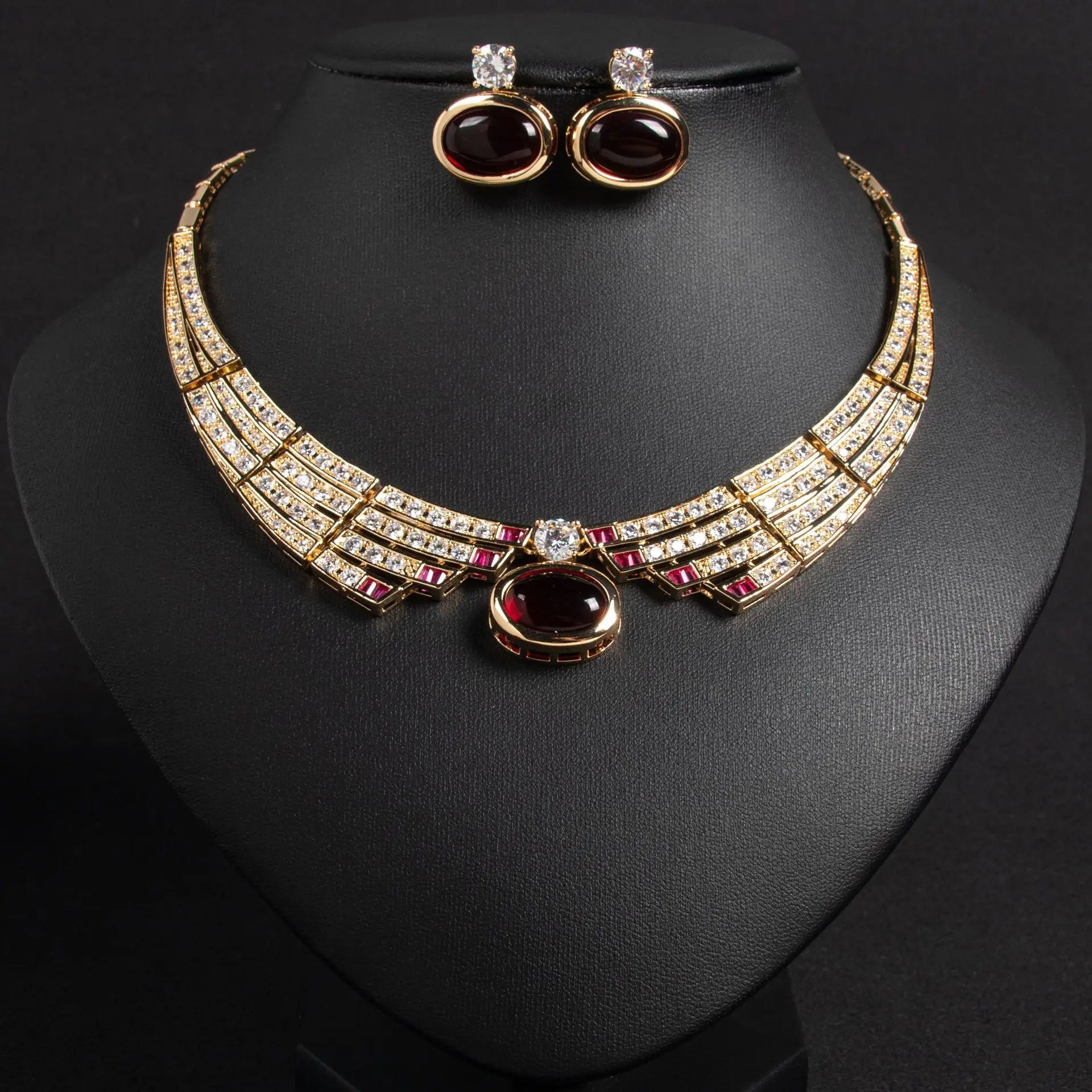 Luxury 2-Piece Necklace & Earrings Jewelry Set