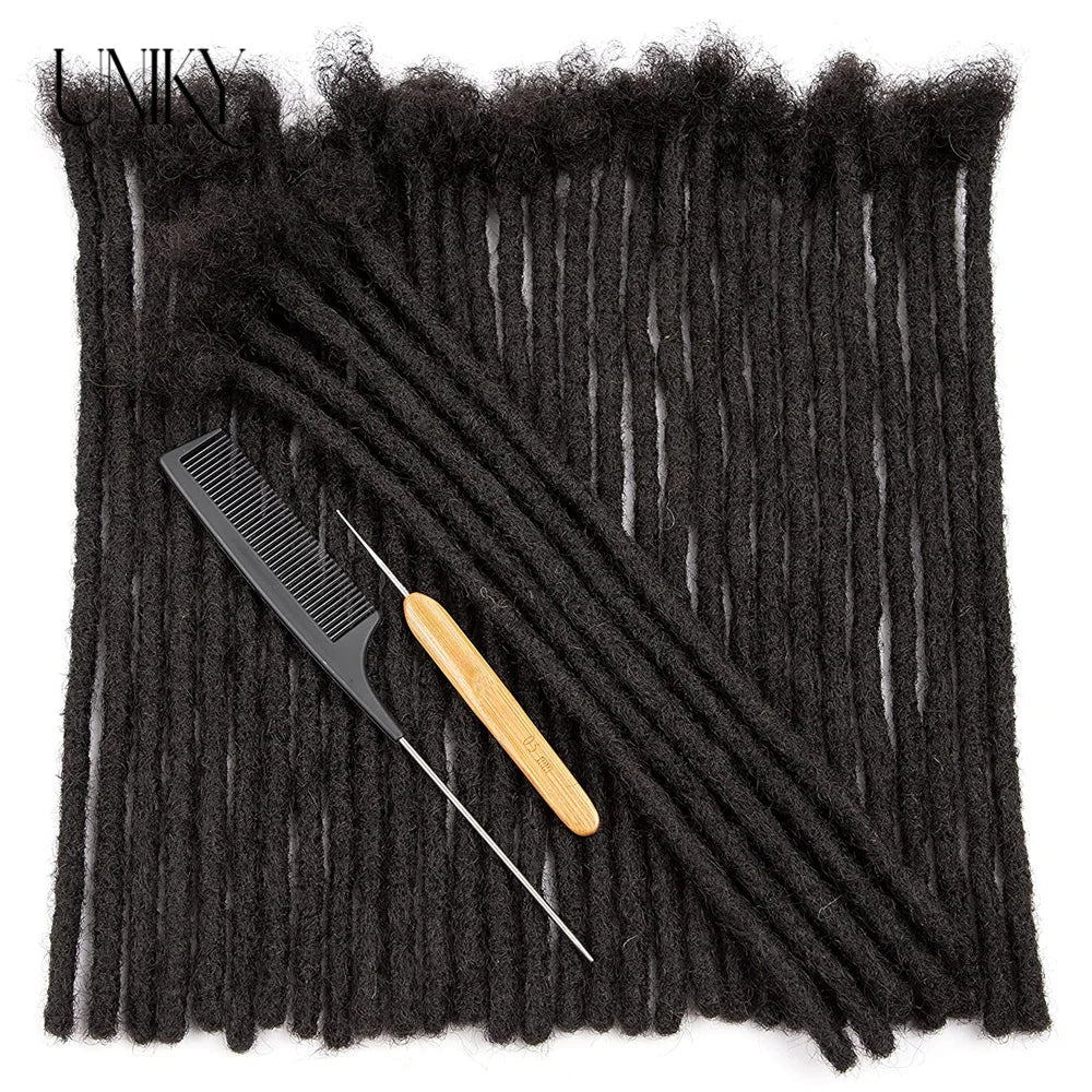 60-Strand Human Hair Dreadlocks Extensions