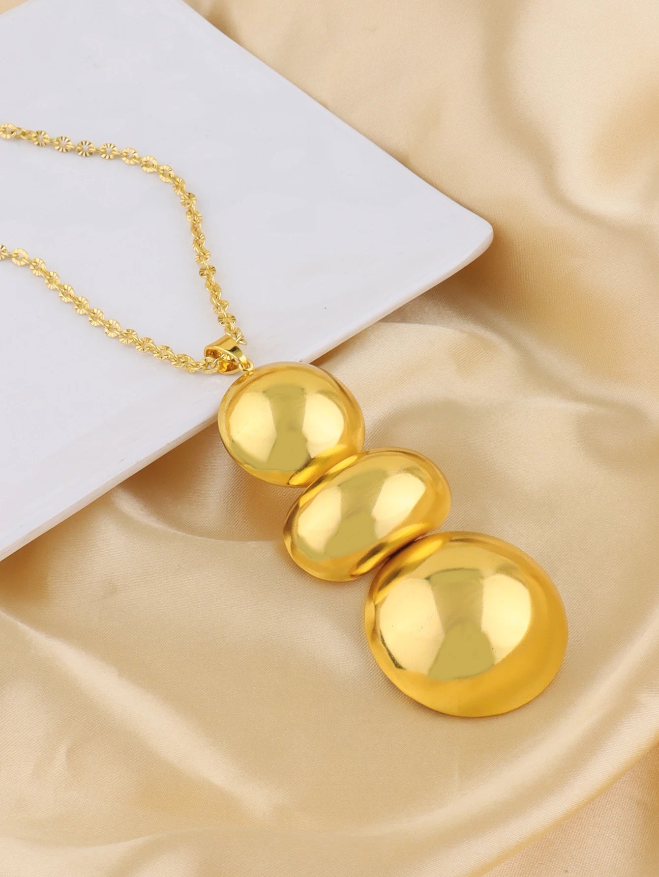 Dubai Jewelry Set for Women 18K Gold Plated Earrings and Necklace Set for Wedding Brides