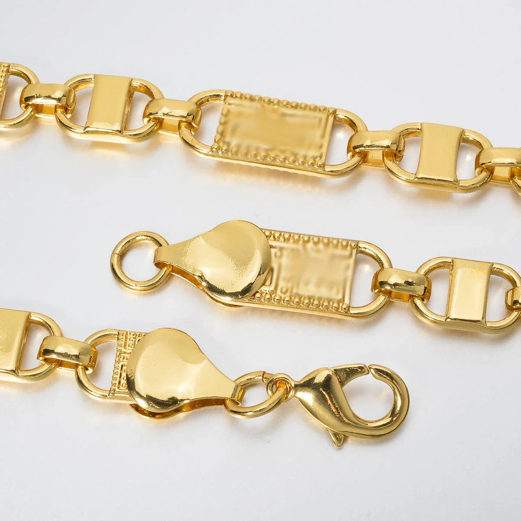 ZEADear Gold Chain Necklace & Bracelet Jewelry Set