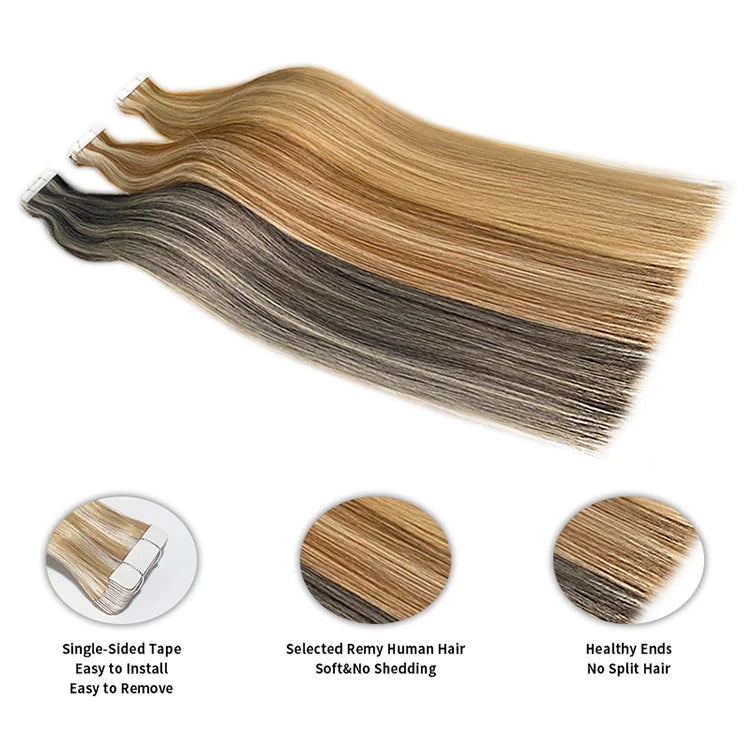 18" Seamless Tape-In Human Hair Extensions