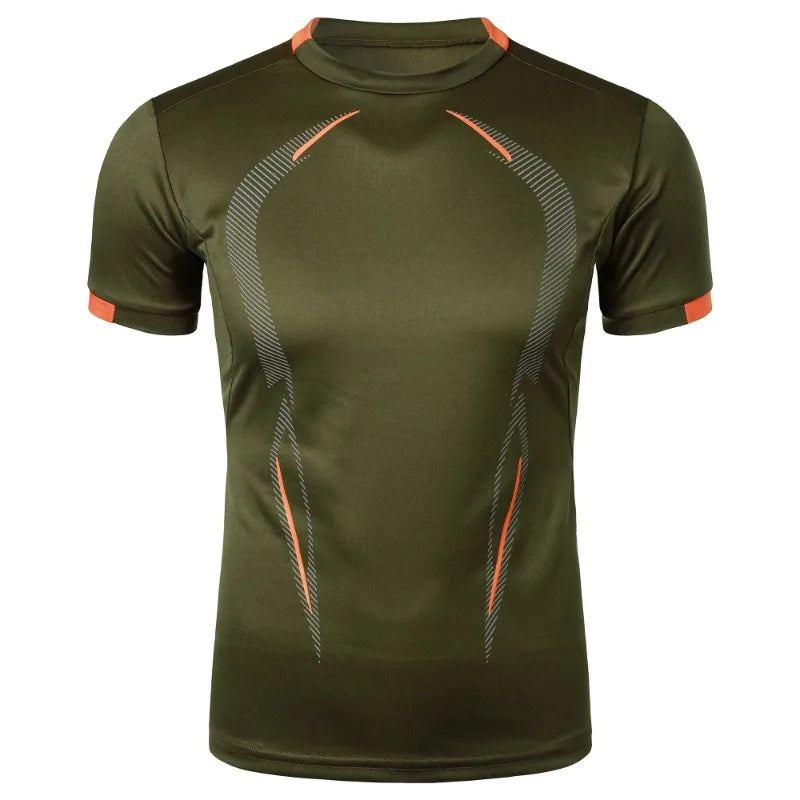 "Summer Gym Breathable T Shirt Men Quick Drying Jogging Tops