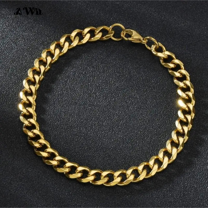 Men's Stainless Steel Miami Curb Bracelet