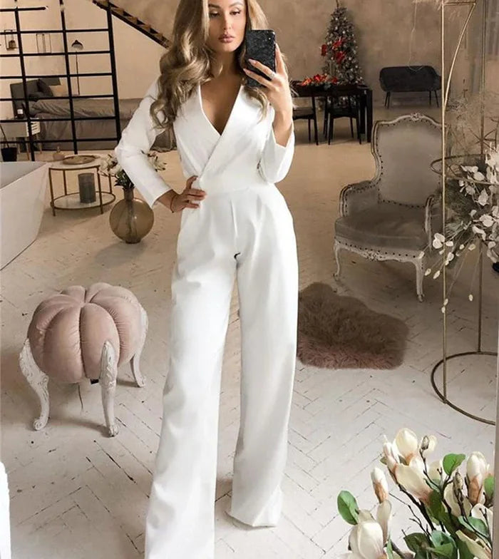 Women's High Waist Office Jumpsuit