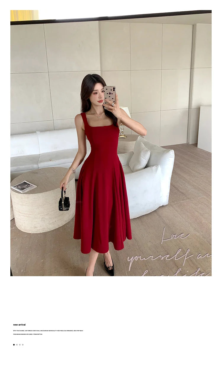 Women’s Elegant Sling Evening A-Line Dress