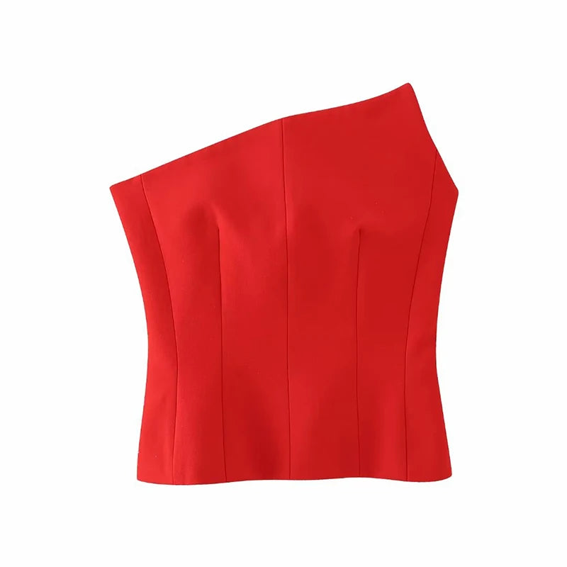 Women's Vintage Chic Cropped Slim Tank Top