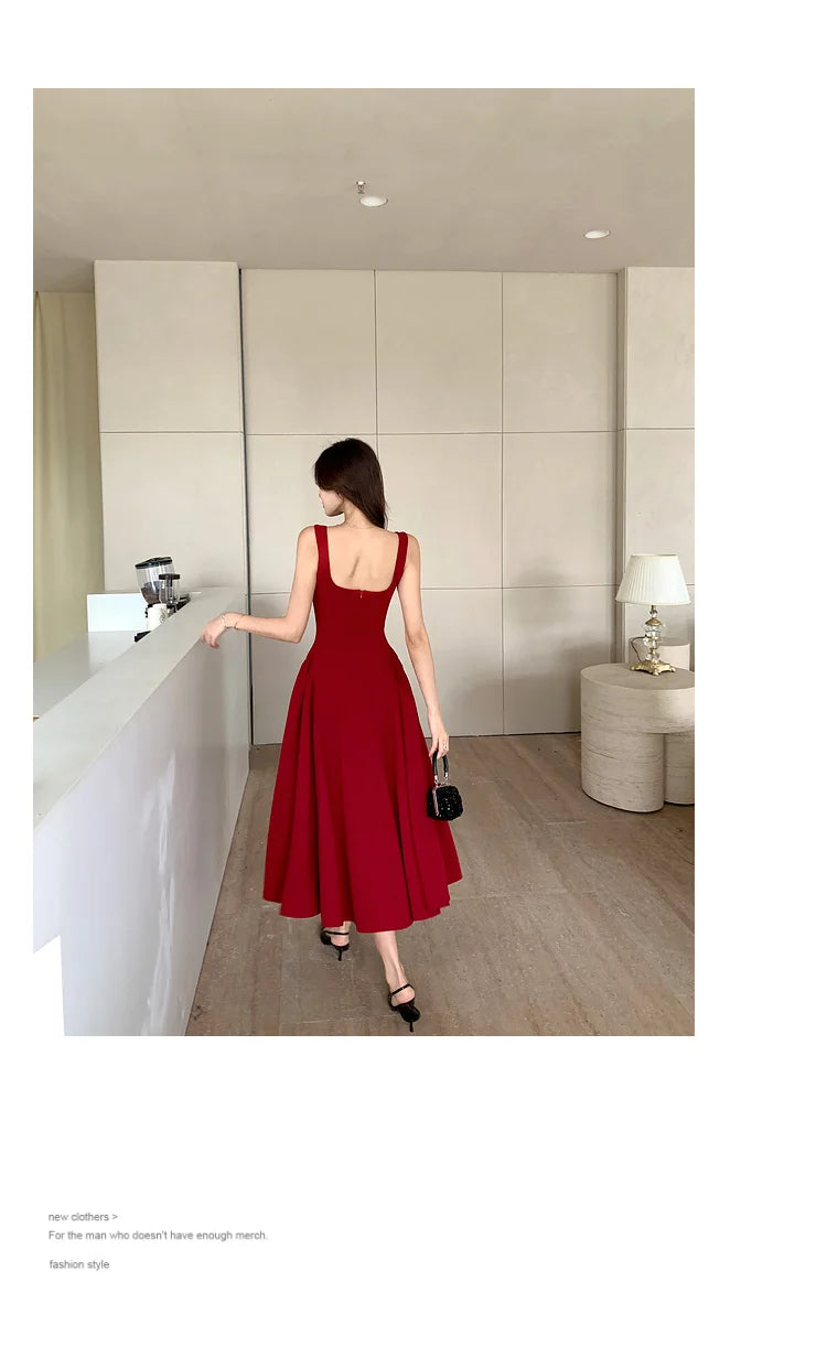 Women’s Elegant Sling Evening A-Line Dress