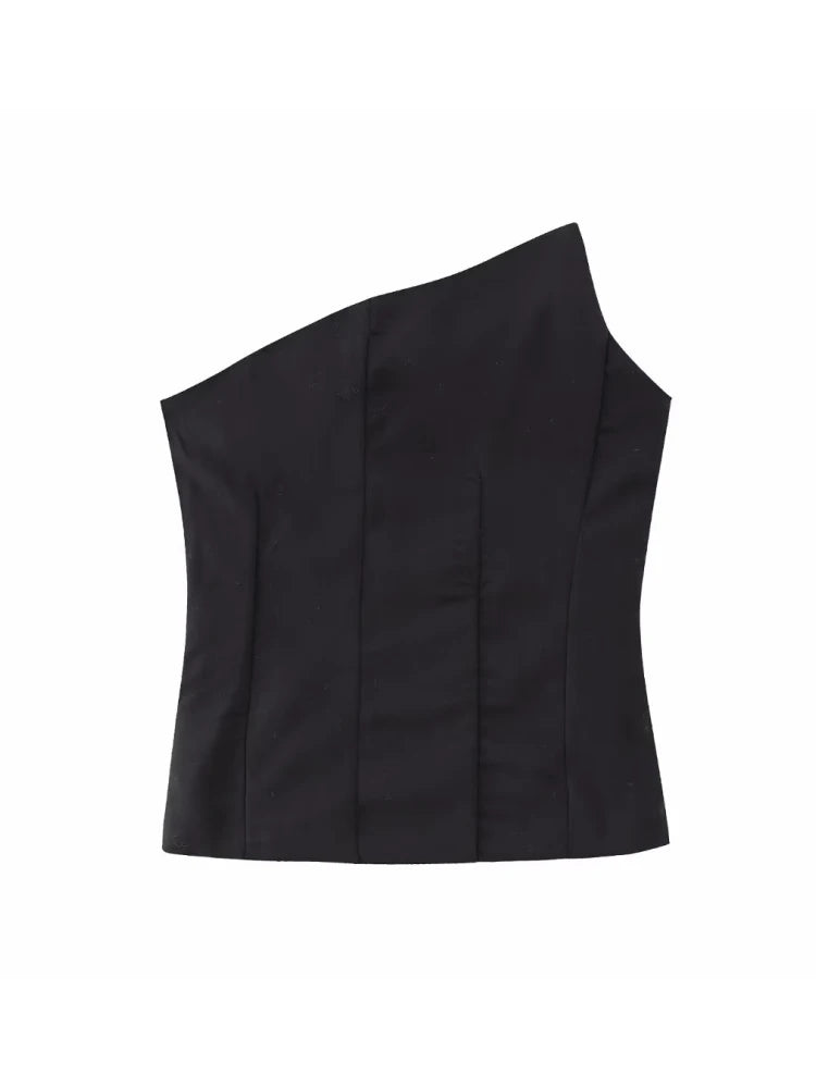 Women's Vintage Chic Cropped Slim Tank Top