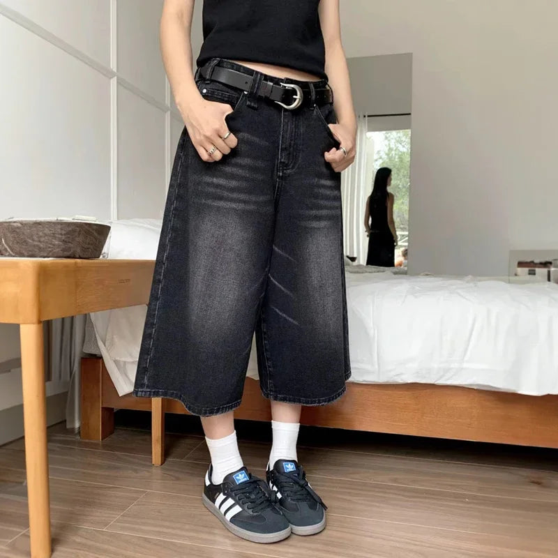 Women's  Washed Denim Shorts
