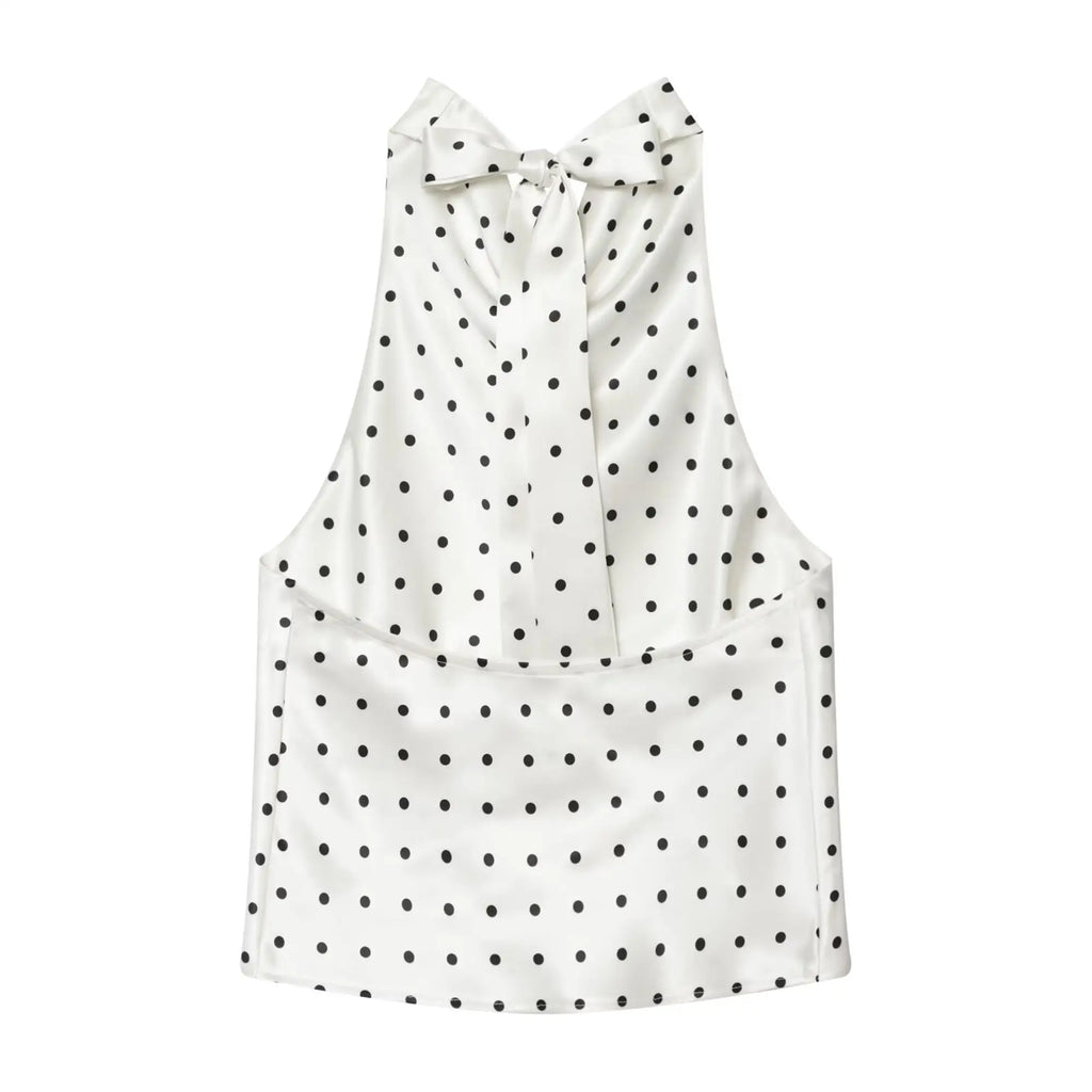 Women's Halter Ruffle Backless Crop Top