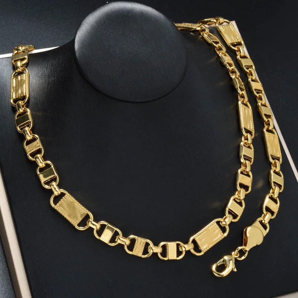ZEADear Gold Chain Necklace & Bracelet Jewelry Set