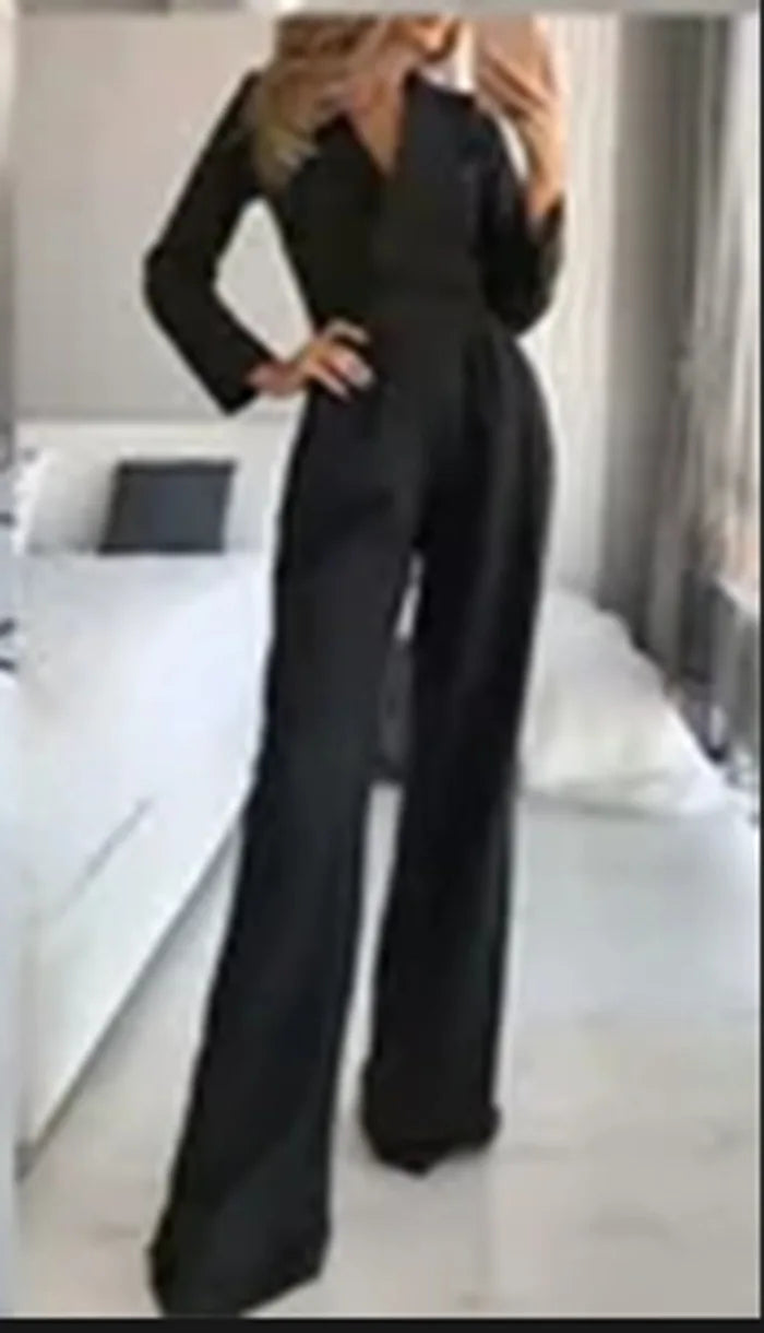 Women's High Waist Office Jumpsuit