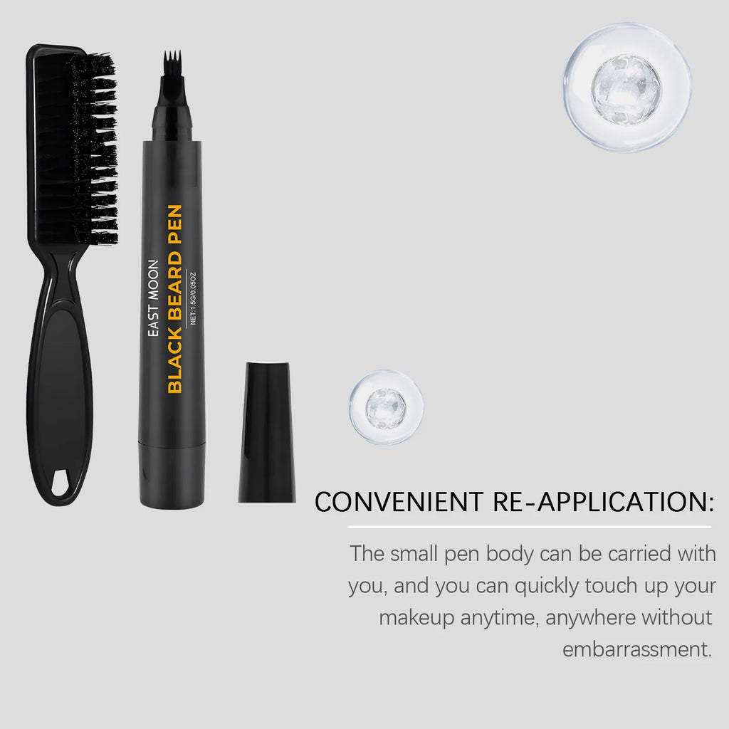 "Instant Beard Filler Pen With Brush Comb Disposable Waterproof