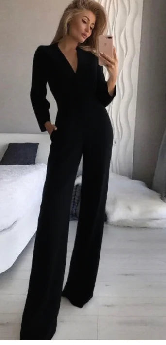 Women's High Waist Office Jumpsuit