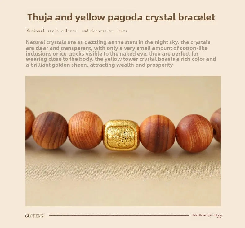 Original Yellow Crystal Double Wrap Bracelet for Men & Women