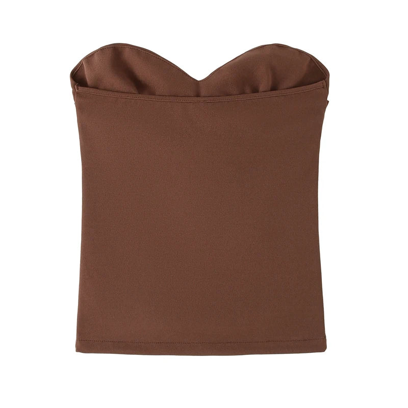 HXAO Women's Strapless Corset Crop Top