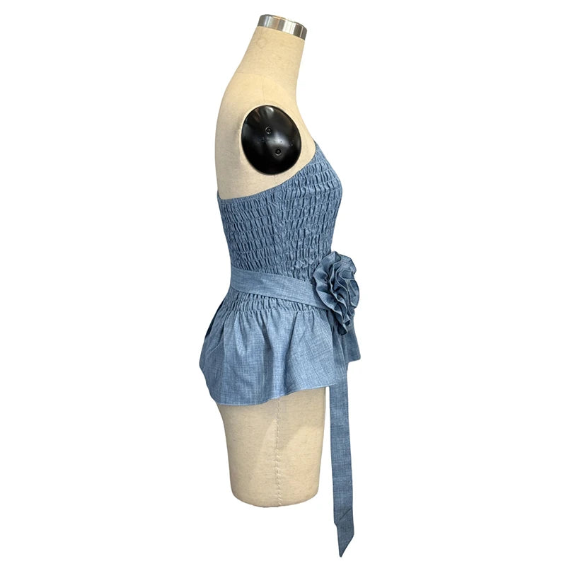 Women's Elegant Strapless Knitted Tube Top
