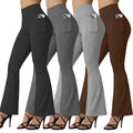 High-Waist Flared Yoga Leggings with Pockets