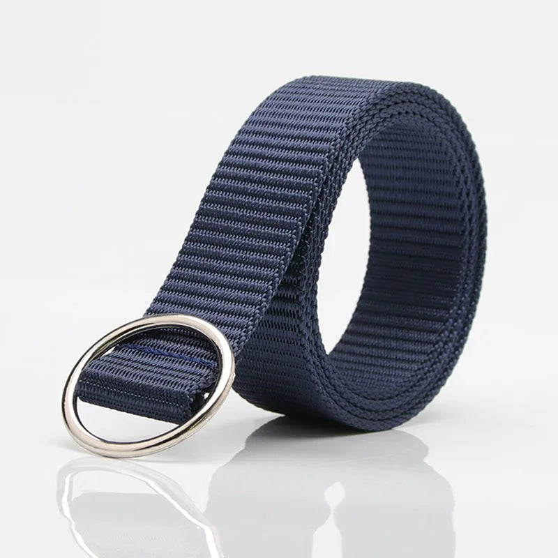 Men Female Jeans Belt Nylon Adjustable Belt Outdoor Travel Tactical Waist Belt Unisex