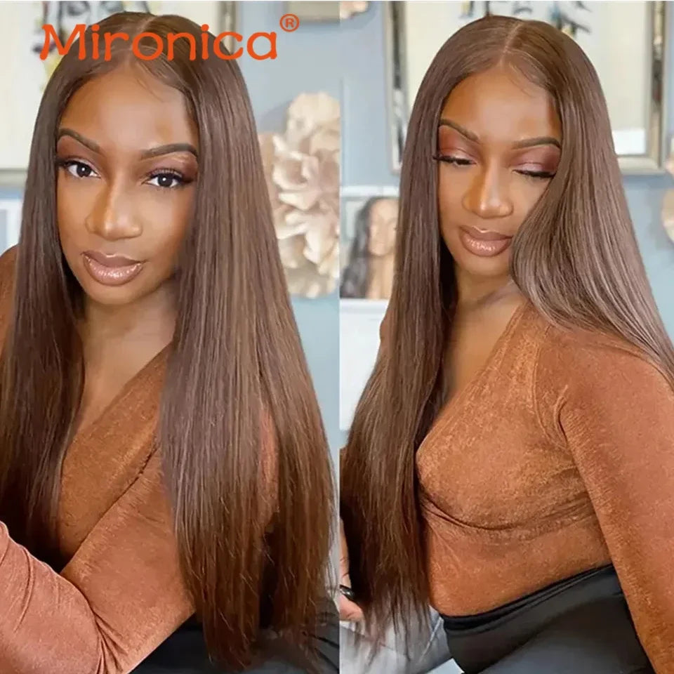 Straight Chocolate Brown Remy Human Hair Bundles