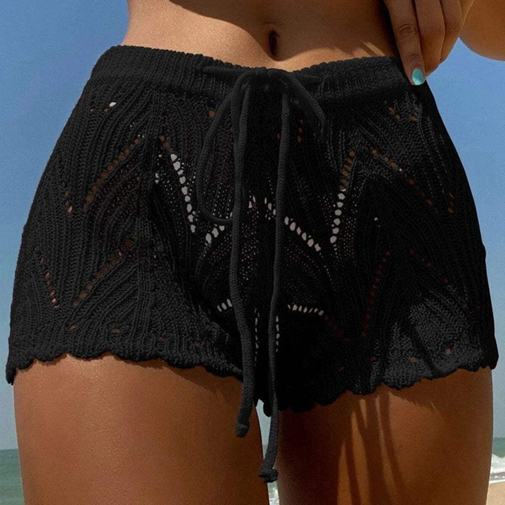 Women's Lace Knit Beach Shorts