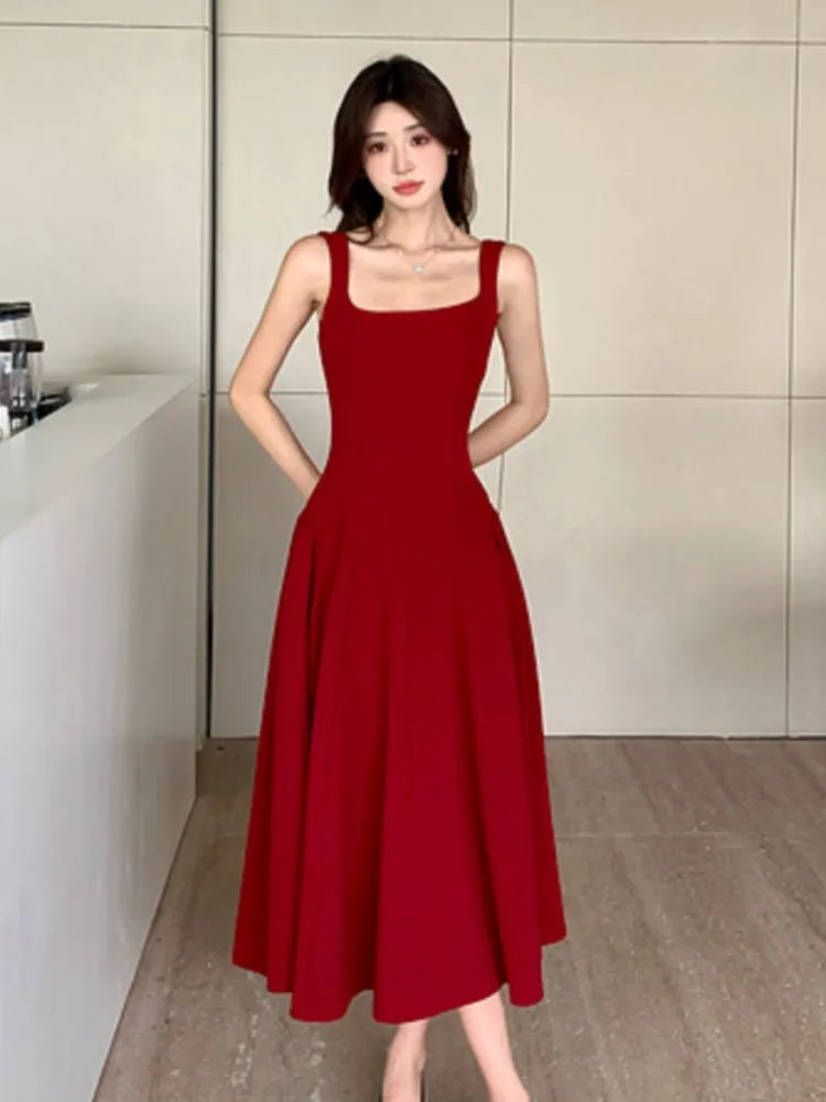 Women’s Elegant Sling Evening A-Line Dress