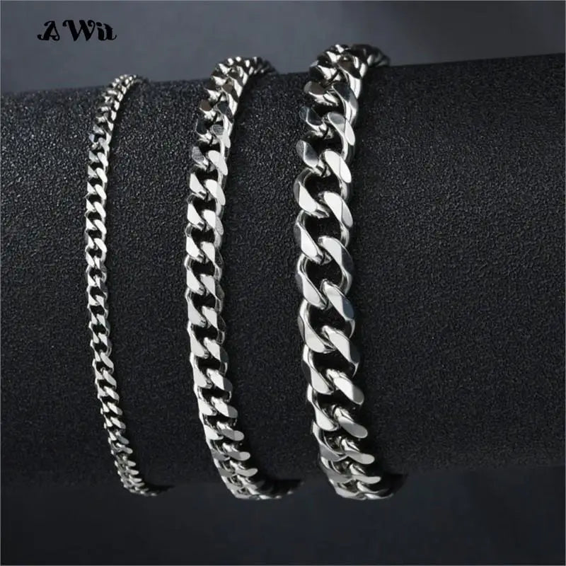 Men's Stainless Steel Miami Curb Bracelet