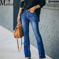 Women's High-Waist Vintage Flare Stretch Jeans