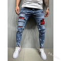 Men's Vintage Ripped Skinny Slim Fit Jeans