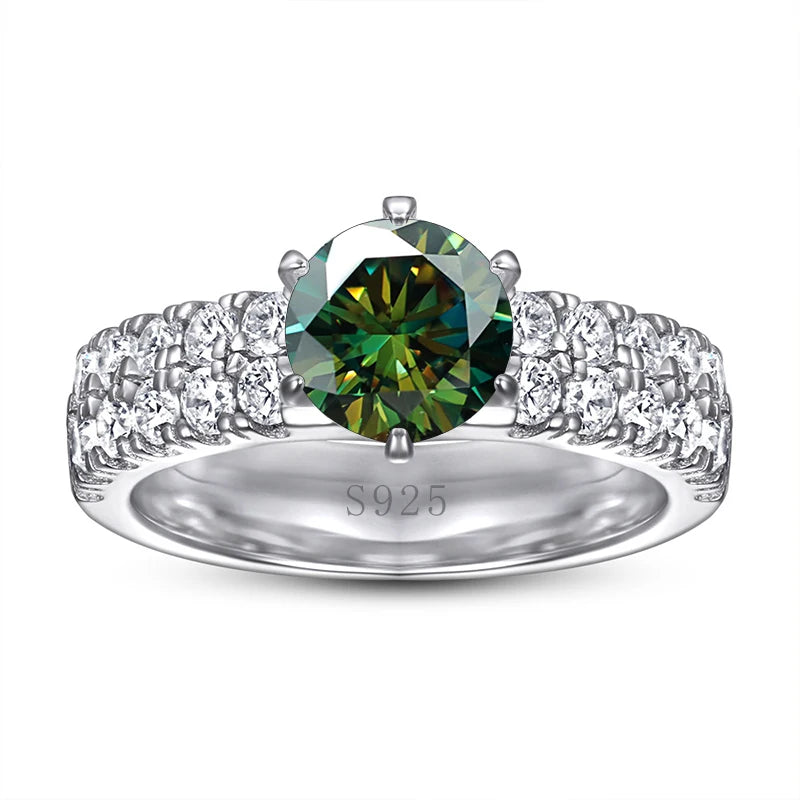 oyceJelly 925 Sterling Silver 1Ct Moissanite Ring – Luxury Wedding & Party Fine Jewelry Gift
