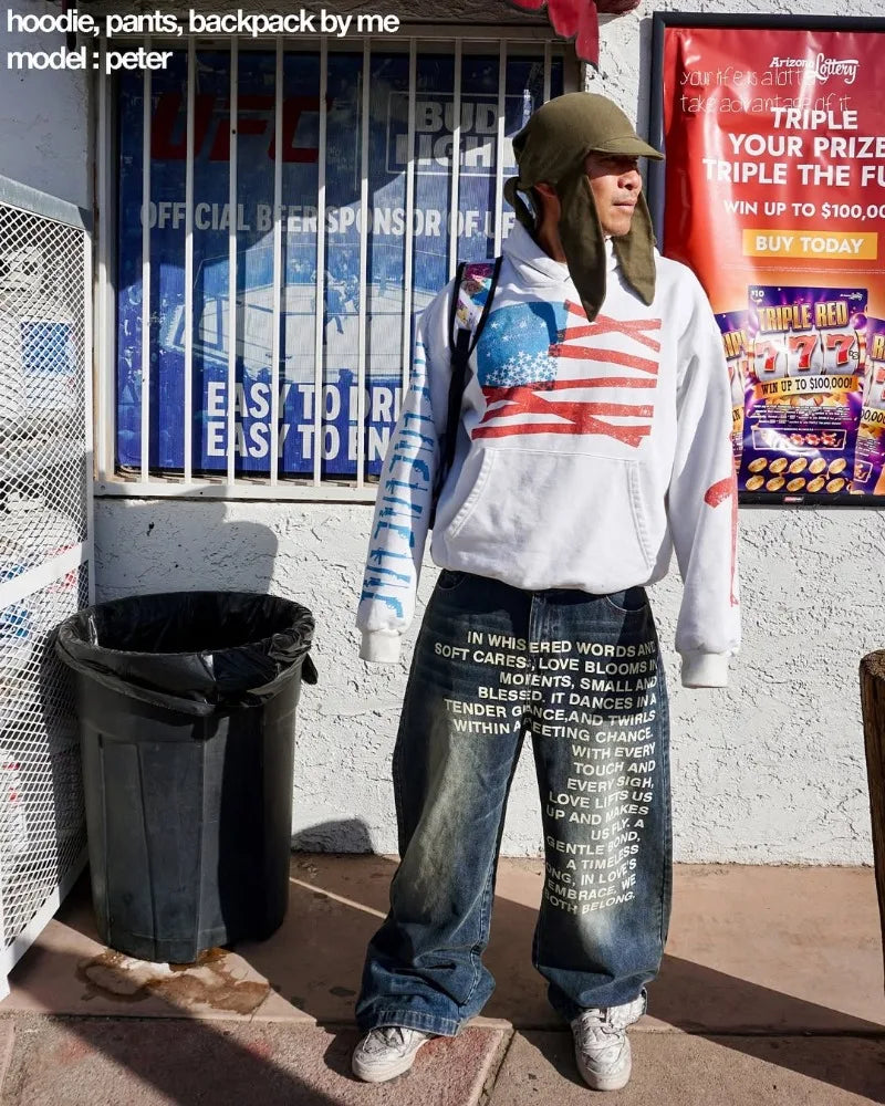 Vintage American Wide Leg Streetwear Jeans