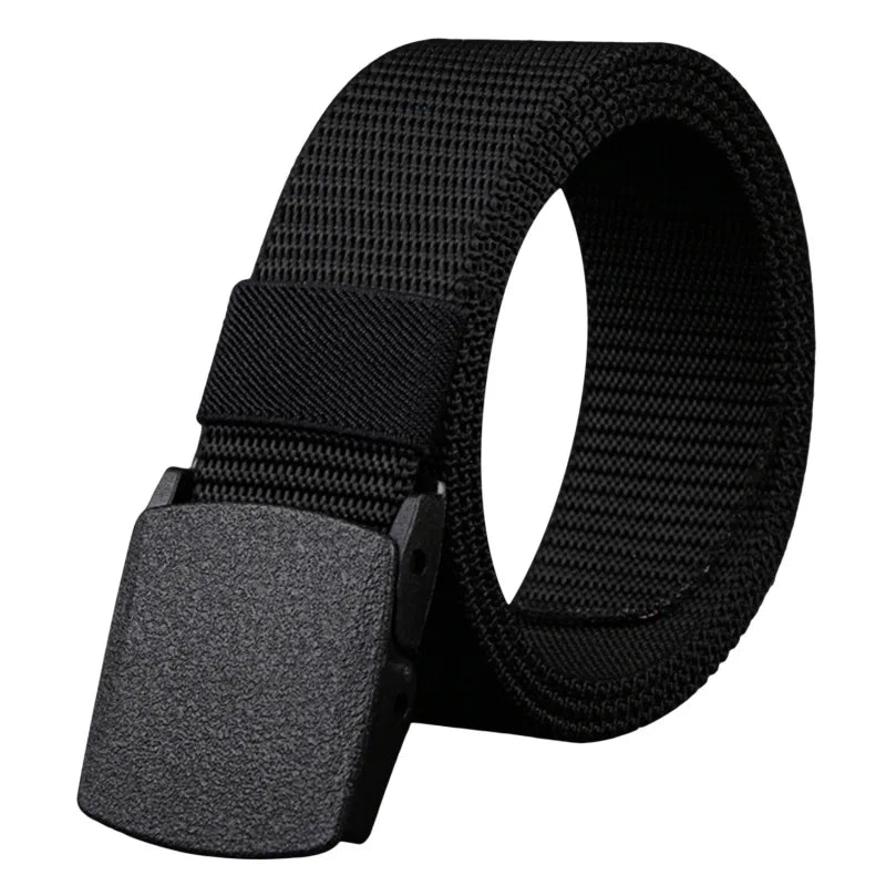 Men Female Jeans Belt Nylon Adjustable Belt Outdoor Travel Tactical Waist Belt Unisex