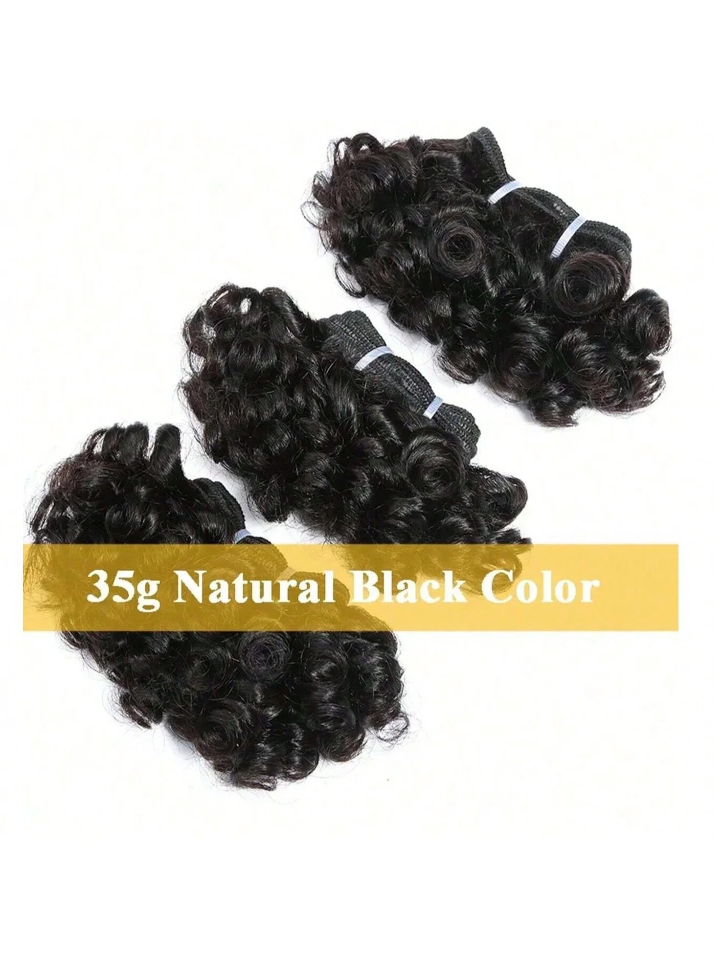 Brazilian Bouncy Curly Human Hair Bundles 6 Inch