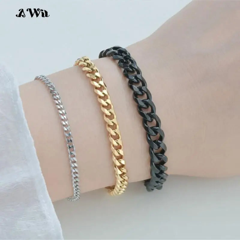 Men's Stainless Steel Miami Curb Bracelet