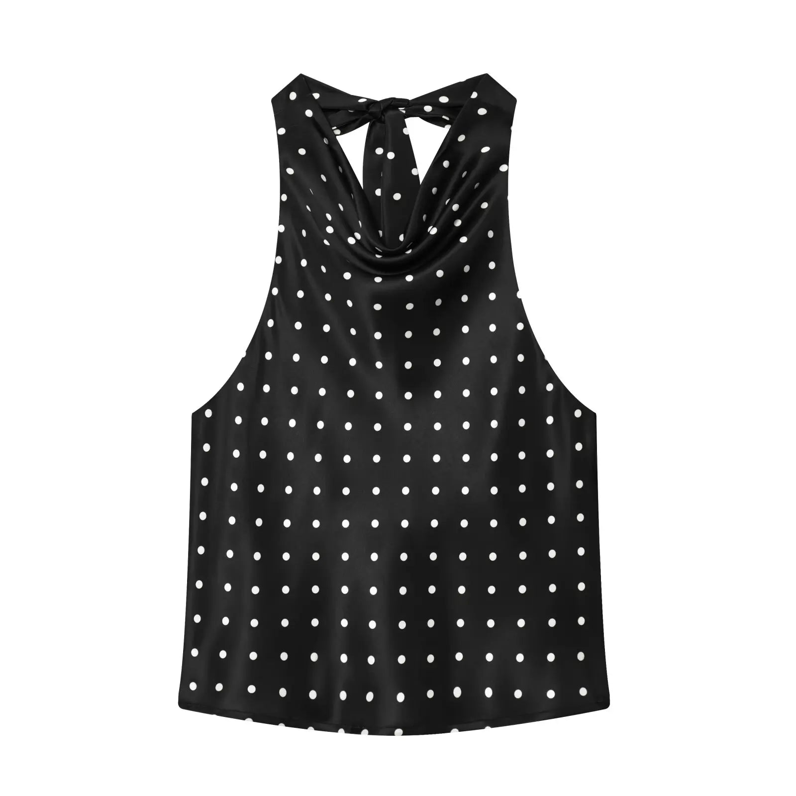 Women's Halter Ruffle Backless Crop Top